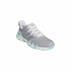 ADIDAS Women's CodeChaos 22 Spikeless Golf Shoe - Grey/Light Blue -Powerbug Shop Light Blue 4