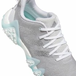 ADIDAS Women's CodeChaos 22 Spikeless Golf Shoe - Grey/Light Blue -Powerbug Shop Light Blue 6