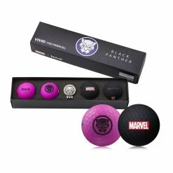 Volvik Marvel Vivid 4 Pack Gift Set Golf Balls - Black Panther Edition