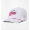 Barstool Men's Pink Whitney Script Vintage Rope Snapback Cap -Powerbug Shop Mens Pink Whitney Script Vintage Rope Snapback Cap