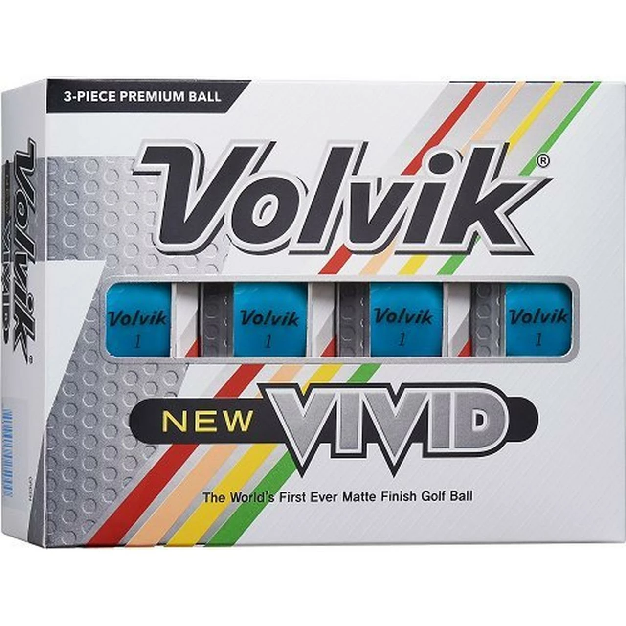 Volvik Vivid Golf Balls - Blue 3 Volvik Vivid Golf Balls - Blue